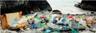  ??  ?? Turning the tide: A bottle deposit scheme could help to end the scourge of plastic pollution