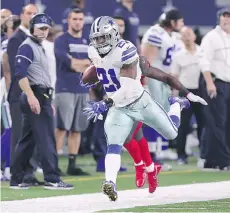  ?? TOM PENNINGTON/GETTY IMAGES FILE ?? Dallas Cowboys running back Ezekiel Elliott has been suspended for six games following an investigat­ion.