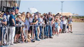  ?? ROBERTO E. ROSALES/JOURNAL ?? Hundreds of people traveled from around the world to gather at Spaceport America in Upham, N.M., on July 11 to watch the first fully crewed space flight of Virgin Galactic’s VSS Unity.