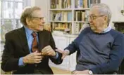  ?? SONY PICTURES CLASSICS ?? Robert Caro, left, and Robert Gottlieb in “Turn Every Page.”