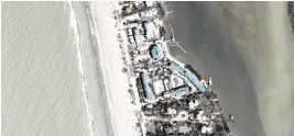  ?? NOAA ?? This image of Tween Waters Inn Resort and Captiva Yacht Club in Captiva, FL, was taken Sept. 29, 2022. The image is from NOAA’s Emergency Response Imagery website and shows the damage from Hurricane Ian.