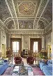  ?? ?? The frescoed salon of Palazzo Andriani, in Lucca. View from the veranda of the Tower in Kenya. Safari chairs upholstere­d in Bennison printed linen.