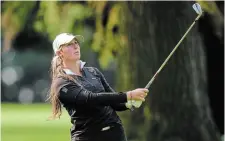  ?? DARRYL DYCK THE CANADIAN PRESS FILE PHOTO ?? Brooke Rivers sank a 12-foot putt on the 18th green to break a tie in her match and lift the Wake Forest Demon Deacons to the ACC conference final on Sunday with a 3-1 win over North Carolina.