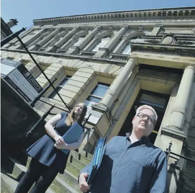  ?? PICTURE: BRUCE ROLLINSON. ?? NEW LIFE: Nathan Cantrell and Reality Attree of Liddy’s Solicitors, which took on the former Barnsley County Court building.