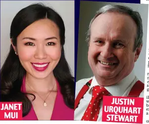  ??  ?? JANET MUI
JUSTIN URQUHART STEWART