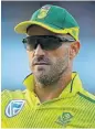  ??  ?? Faf du Plessis