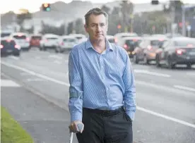  ?? Photo / Brett Phibbs ?? Cyclist Mark Allemann’s femur was broken in the road-rage incident in Takapuna in May.