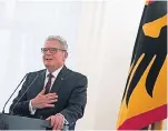  ?? FOTO: DPA ?? Joachim Gauck ist nur noch wenige Tage Bundespräs­ident.