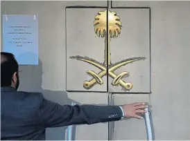  ?? /AFP ?? Saudi Arabia's chief prosecutor has met his Turkish counterpar­t to discuss the probe into the murder of Jamal Khashoggi, who vanished after entering the Saudi consulate in Istanbul on October 2.