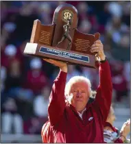  ?? (Special to the NWA Democrat-Gazette/David Beach) ?? Lance Harter has coached the Arkansas women’s teams to six national championsh­ips and 40 SEC titles in cross country and indoor and outdoor track and field.