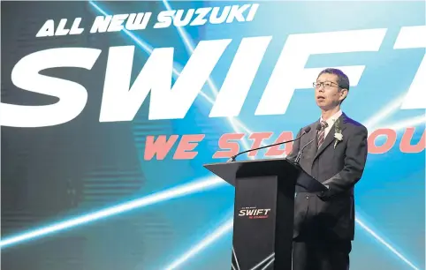  ??  ?? Mr Murosaka said the eco-car phase two privileges represent an investment milestone for Suzuki.