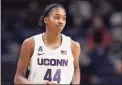  ?? Jessica Hill / Associated Press ?? UConn’s Aubrey Griffin during an exhibition game in 2019.