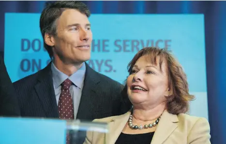  ?? JASON PAYNE/FILES ?? Gregor Robertson is not seeking re-election in Vancouver and Surrey’s mayoral incumbent Linda Hepner will not seek a second term.