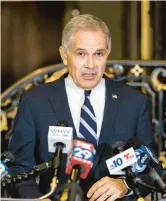  ?? TRIBUNE NEWS SERVICE ?? Philadelph­ia District Attorney Larry Krasner’s lawsuit filed Friday argues that the impeachmen­t and removal process ended when the Legislatur­e’s two-year session ran out two days earlier.