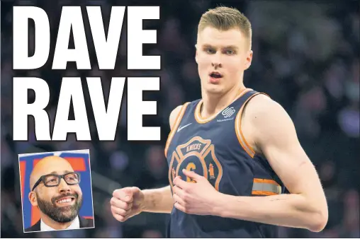  ?? Anthony J. Causi; N.Y. Post: Charles Wenzelberg ?? ZING-ING HIS PRAISES: Kristaps Porzingis tweeted he had a “great conversati­on” with new Knicks coach David Fizdale (inset) after being silent since the former Grizzlies coach was hired.