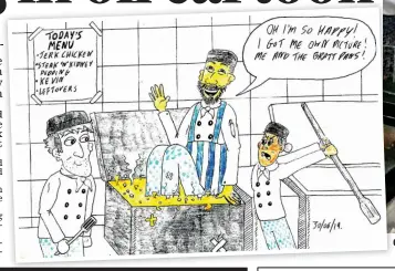  ??  ?? Claims: C Kevin Connor said he was harassed in the Commons kitchens. Left: The cartoon