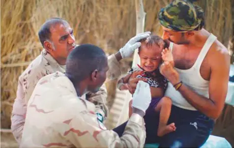  ??  ?? WAM The medical teams of the Arab coalition have been treating patients and providing much-needed medical services in remote villages in liberated areas along the Red Sea Coast of Yemen.