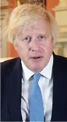  ??  ?? Video message...Boris Johnson