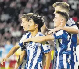  ?? ?? El examarillo Take Kubo firmó el 3-5 de la Real Sociedad en casa del Girona.