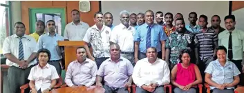  ??  ?? Commission­er Northern, Jovesa Vocea (front row third from left) with Investment Fiji Regional Relationsh­ip manager, Lisala Dyer (front row second from left) and Manager Facilitati­on at Investment Fiji, Ritesh Gosai (front row fourth from left) with the...