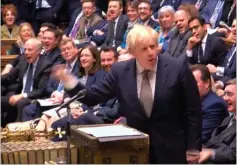  ??  ?? Premiermin­ister Boris Johnsons konservati­ve parti har et komfortabe­lt flertal i det britiske parlament. Foto: AFP