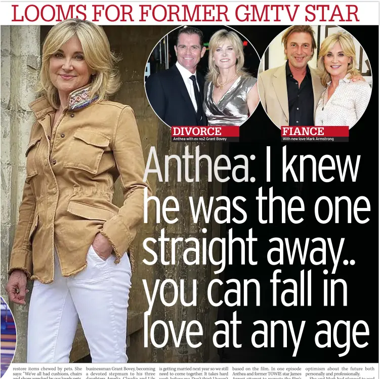  ?? ?? DIVORCE Anthea with ex no2 Grant Bovey
FIANCE
With new love Mark Armstrong