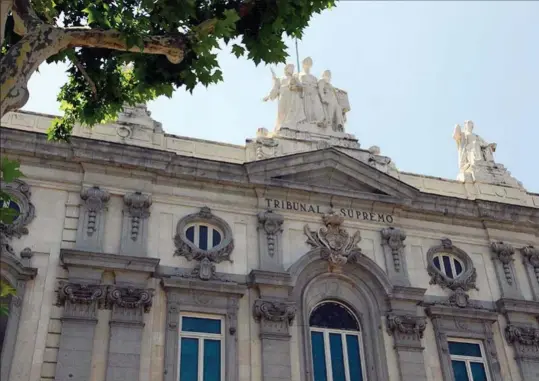  ?? FERNANDO VILLAR ?? Fachada del edificio del Tribunal Supremo, en Madrid.