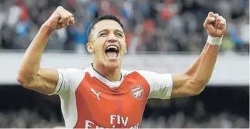  ?? FOTO: AFP ?? ►► Alexis Sánchez celebra un gol contra el Chelsea, por la Premier.