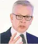 ??  ?? TWO-FACED Gove