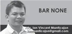  ??  ?? In my column last week, I wrote about the spate of killings of suspected drug pushers in the country. I ended with the words, "Enough already." Let me qualify that I did also mean to say enough already with a dysfunctio­nal criminal justice...