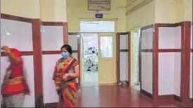  ?? HT PHOTO ?? Swine flu ward at KGMU in Lucknow.