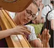  ?? Foto: Manfred Ortlieb ?? Ursula Christian trug ein hörenswert­es Harfen Solo vor.