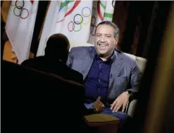  ?? AP ?? WASHINGTON: In this Monday, Oct 26, 2015 file photo, Asian Olympic leader Kuwaiti Sheik Ahmad Al-Fahad Al-Sabah speaks during an interview with the Associated Press at the Washington Hilton.—