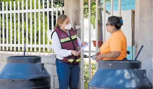  ?? /CORTESÍA AYTO. GP ?? Marina entregó tinacos en algunos ejidos para mejorar el suministro de agua potable