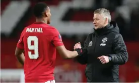  ?? Photograph: Tom Purslow/Manchester United via Getty Images ?? Ole Gunnar Solskjaer is delighted that Anthony Martial’s hard work in the gym has been rewarded with his best-ever goal return for a single season.