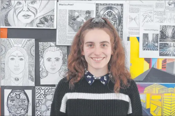  ??  ?? LOOKING AHEAD: Eloise Labaz, who has just finished her Year 12 exams, was involved in organising bimonthly gallery art events for teenagers.