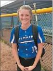 ?? VICKIE FULKERSON/THE DAY ?? Audrey Gavin pitched a fourhitter and struck out 11 on Tuesday as Old Lyme, which won only six games the previous two seasons, beat Shoreline Conference rival Old Saybrook 10-1 on Tuesday for its 12th win of the season.