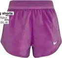  ??  ?? Running shorts €40, Nike, zalando.ie