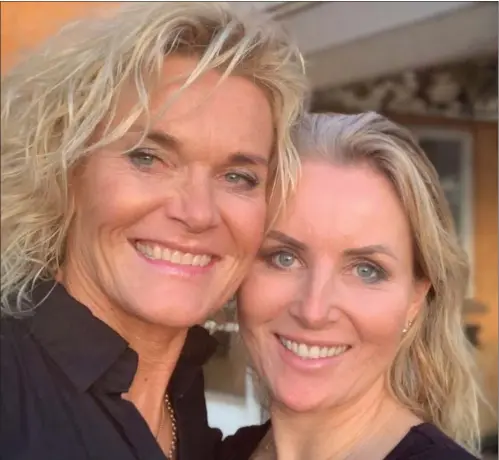  ?? PRIVATFOTO ?? Charlotte Bøving og Christina Jørgensen har på grund af epidemien udskudt deres bryllup til august.