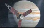  ??  ?? Nasa’s solar-powered Juno spacecraft has successful­ly completed its science flyby over Jupiter’s mysterious cloud tops AP FILE