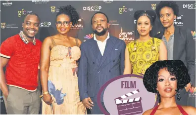  ?? Pictures: Gallo Images ?? STEPPING OUT. Joe Hesu, Bongiwe Simelane, Timothy Mongwedi, Lunga Nene and Busi Mhaga attend the 2019 Joburg Film Festival Launch.