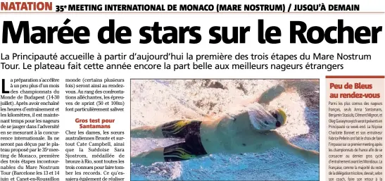  ?? (Photo AFP) ?? Mack Horton, champion olympique sur m nage libre à Rio, sera de la partie.