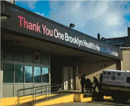  ?? DAVE SANDERS/THE NEW YORK TIMES ?? A patient arrives at Brookdale Hospital Medical Center in the Brooklyn borough of New York City. The omicron peak filled hospitals with patients.