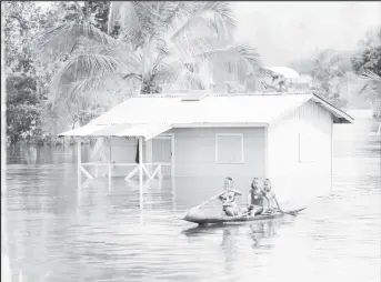  ??  ?? Thousands were affected across Guyana due to unpreceden­ted flooding in May and June this year. Experts have warned that climate change is increasing­ly becoming a public health threat.