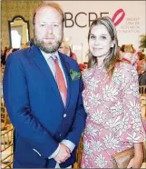  ?? CAPEHART ?? Notables Editor Krystian von Speidel and Aerin Lauder at the annual Breast Cancer Research Foundation luncheon and symposium. Read more about the event on
Page 11.