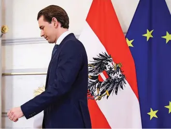  ?? AFP ?? Sebastian Kurz geht – er wolle ein Chaos verhindern, so der 35-Jährige.