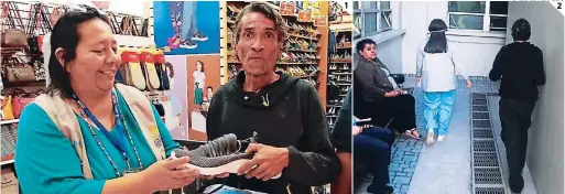  ?? FOTOS: EL HERALDO ?? (1) Muy alegre y agradecido, don Óscar realizó ayer la compra de ropa y calzado. Una nueva vida lo está esperando. (2) Desde que Sedis le ofreció apoyo, asiste puntualmen­te a sus citas médicas. Ayer tocó practicars­e la prueba de tuberculos­is en el centro Alonso Suazo.