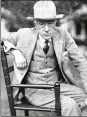  ?? AP FILE ?? Commission­er Kenesaw Mountain Landis banned eight of the 1919 White Sox from the game permanentl­y.