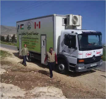  ?? ICAN Photo ?? The ICAN Mobile Rights Centre now serves over 8 cities around Nablus in the West Bank including Tulkarem, Jenin, and Qalqilia.