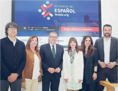  ?? LA RAZÓN ?? La III Semana del Español se presentó ayer en la Diputación de Alicante